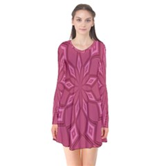 Fusia Abstract Background Element Diamonds Flare Dress by Nexatart