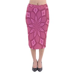 Fusia Abstract Background Element Diamonds Velvet Midi Pencil Skirt by Nexatart