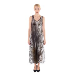 Tree Art Artistic Tree Abstract Background Sleeveless Maxi Dress