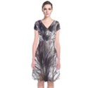 Tree Art Artistic Tree Abstract Background Short Sleeve Front Wrap Dress View1