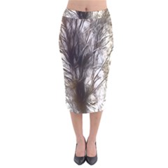 Tree Art Artistic Tree Abstract Background Velvet Midi Pencil Skirt