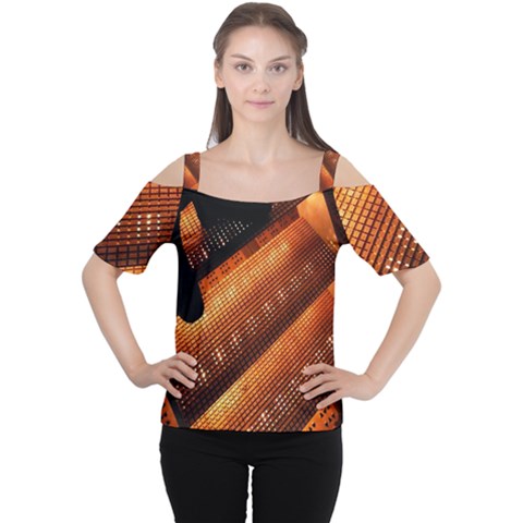 Magic Steps Stair With Light In The Dark Women s Cutout Shoulder Tee by Nexatart