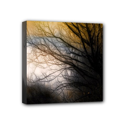 Tree Art Artistic Abstract Background Mini Canvas 4  X 4  by Nexatart