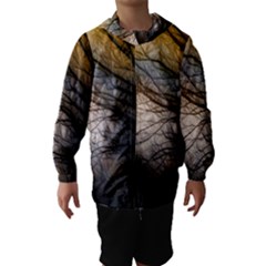 Tree Art Artistic Abstract Background Hooded Wind Breaker (kids) by Nexatart