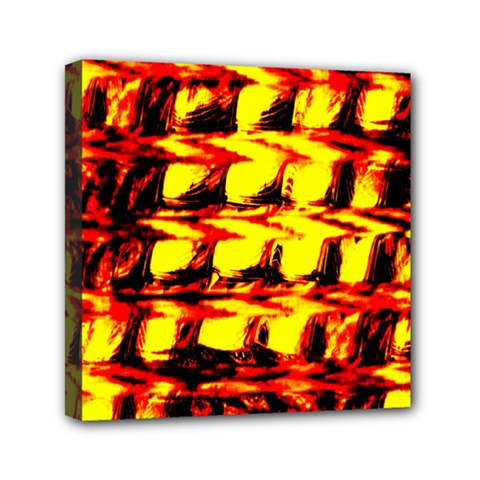 Yellow Seamless Abstract Brick Background Mini Canvas 6  X 6  by Nexatart