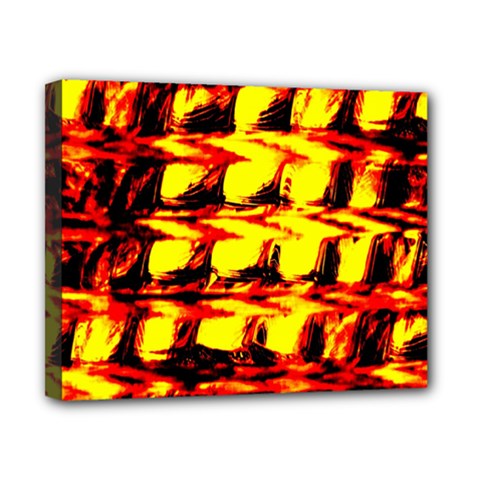 Yellow Seamless Abstract Brick Background Canvas 10  X 8  by Nexatart