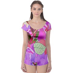 Abstract Design With Hummingbirds Boyleg Leotard  by Nexatart