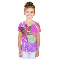 Abstract Design With Hummingbirds Kids  One Piece Tee