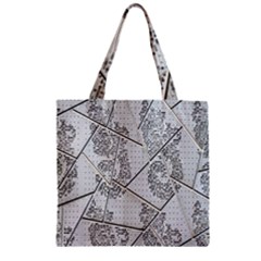 The Abstract Design On The Xuzhou Art Museum Zipper Grocery Tote Bag by Nexatart