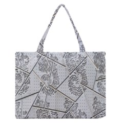 The Abstract Design On The Xuzhou Art Museum Medium Zipper Tote Bag by Nexatart