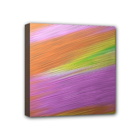 Metallic Brush Strokes Paint Abstract Texture Mini Canvas 4  X 4  by Nexatart