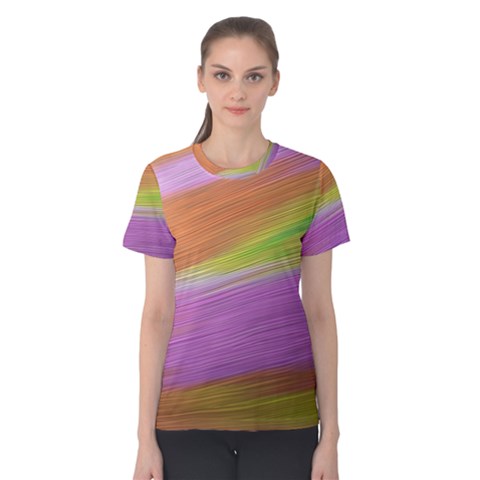 Metallic Brush Strokes Paint Abstract Texture Women s Cotton Tee by Nexatart