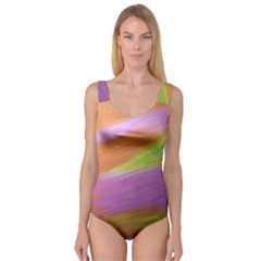 Metallic Brush Strokes Paint Abstract Texture Princess Tank Leotard  by Nexatart