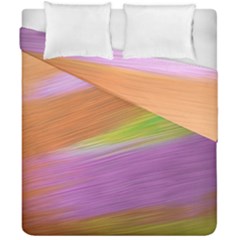 Metallic Brush Strokes Paint Abstract Texture Duvet Cover Double Side (california King Size)