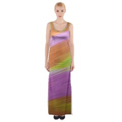 Metallic Brush Strokes Paint Abstract Texture Maxi Thigh Split Dress by Nexatart