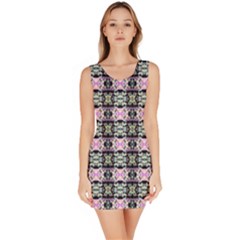 Colorful Pixelation Repeat Pattern Sleeveless Bodycon Dress