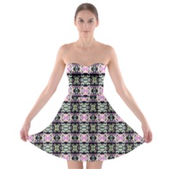 Colorful Pixelation Repeat Pattern Strapless Bra Top Dress by Nexatart