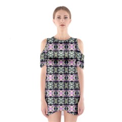 Colorful Pixelation Repeat Pattern Shoulder Cutout One Piece by Nexatart