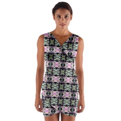 Colorful Pixelation Repeat Pattern Wrap Front Bodycon Dress by Nexatart