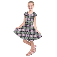 Colorful Pixelation Repeat Pattern Kids  Short Sleeve Dress by Nexatart