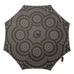 Celestial Pinwheel Of Pattern Texture And Abstract Shapes N Brown Hook Handle Umbrellas (small) by Nexatart