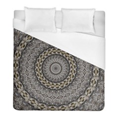 Celestial Pinwheel Of Pattern Texture And Abstract Shapes N Brown Duvet Cover (full/ Double Size) by Nexatart