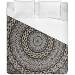 Celestial Pinwheel Of Pattern Texture And Abstract Shapes N Brown Duvet Cover (california King Size) by Nexatart