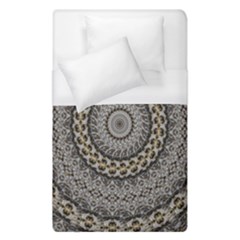 Celestial Pinwheel Of Pattern Texture And Abstract Shapes N Brown Duvet Cover (single Size) by Nexatart