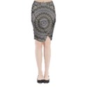 Celestial Pinwheel Of Pattern Texture And Abstract Shapes N Brown Midi Wrap Pencil Skirt View1