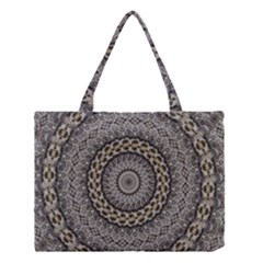 Celestial Pinwheel Of Pattern Texture And Abstract Shapes N Brown Medium Tote Bag by Nexatart