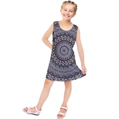 Celestial Pinwheel Of Pattern Texture And Abstract Shapes N Brown Kids  Tunic Dress by Nexatart