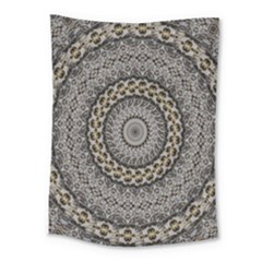 Celestial Pinwheel Of Pattern Texture And Abstract Shapes N Brown Medium Tapestry by Nexatart