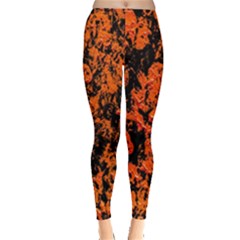 Abstract Orange Background Leggings 