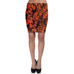 Abstract Orange Background Bodycon Skirt