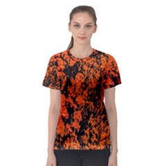 Abstract Orange Background Women s Sport Mesh Tee