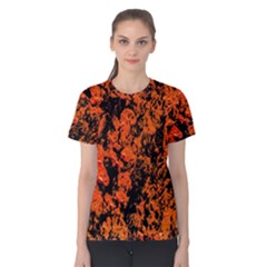 Abstract Orange Background Women s Cotton Tee