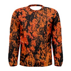 Abstract Orange Background Men s Long Sleeve Tee