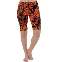 Abstract Orange Background Cropped Leggings 