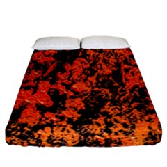 Abstract Orange Background Fitted Sheet (California King Size)