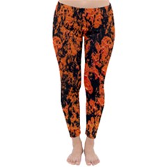 Abstract Orange Background Classic Winter Leggings