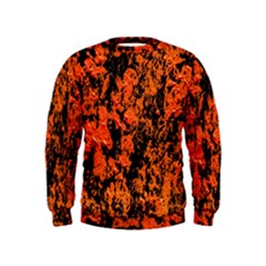 Abstract Orange Background Kids  Sweatshirt