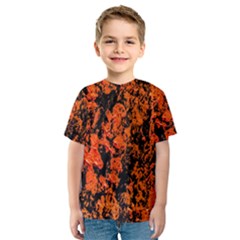 Abstract Orange Background Kids  Sport Mesh Tee