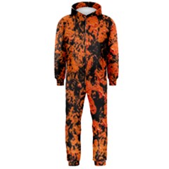 Abstract Orange Background Hooded Jumpsuit (Men) 