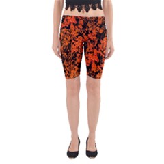 Abstract Orange Background Yoga Cropped Leggings