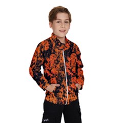 Abstract Orange Background Wind Breaker (Kids)