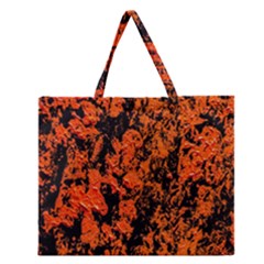 Abstract Orange Background Zipper Large Tote Bag