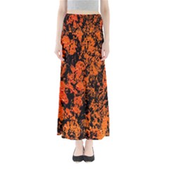 Abstract Orange Background Maxi Skirts