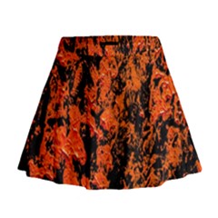 Abstract Orange Background Mini Flare Skirt