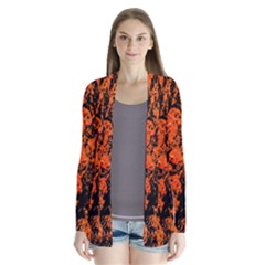 Abstract Orange Background Cardigans