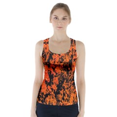 Abstract Orange Background Racer Back Sports Top